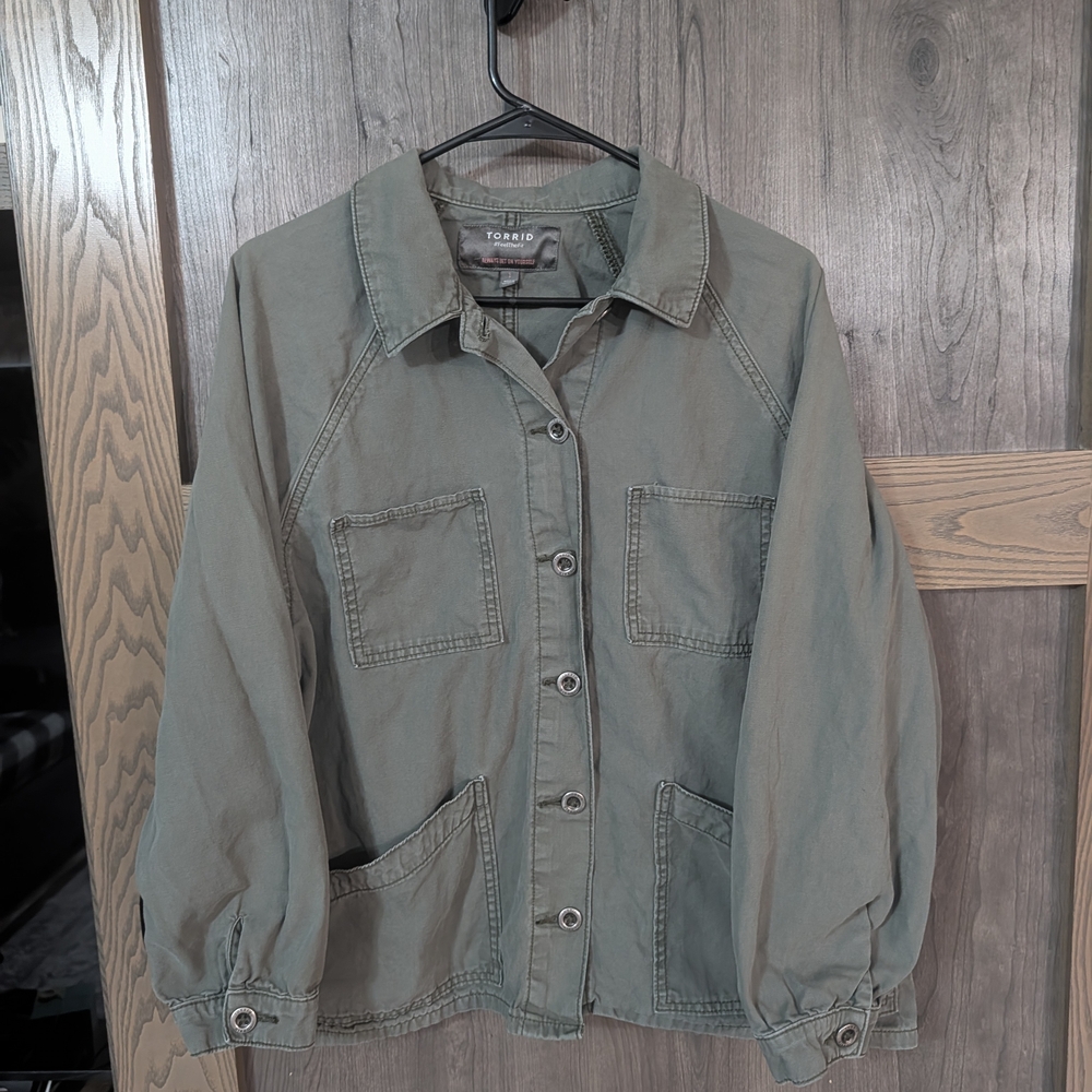 Torrid Olive Utility Jacket
